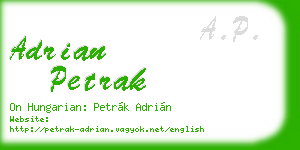 adrian petrak business card